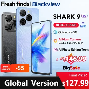 Blackview SHARK 9 AI Android 14 Phone 5G Smartphone 6.67''